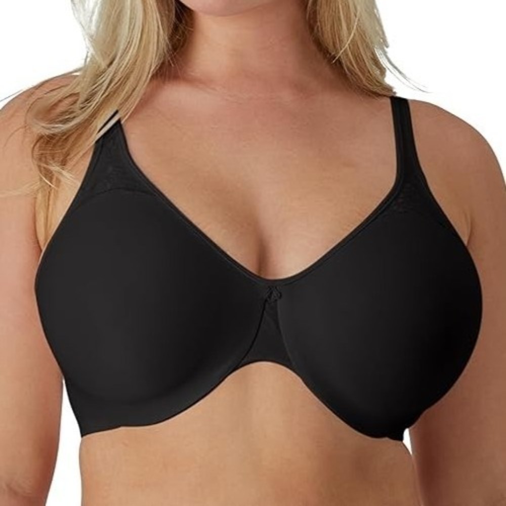 42DD Bali 3385 Comfort Minimizer Underwire Bra Black Seamless Support
